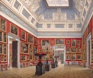 Interiør af den nye Eremitage. Det flamske maleris rum, 1854
