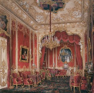 Interiør af Vinterpaladset. Kejserinde Maria Alexandrovnas Boudoir, 1861