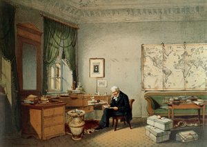 Baron Alexander von Humboldt (1769-1859) i sit studie