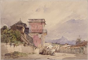 Springvandet på Rua do Conde. Rio de Janeiro af Eduard Hildebrandt