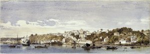 Panoramaudsigt over Bahia af Eduard Hildebrandt