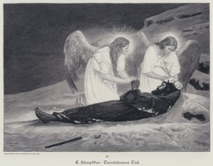 Tannhausers død (gravering) af Eduard Kaempffer