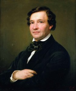 Portræt af pianisten og komponisten Wilhelm Taubert 1811-1891, 1862.