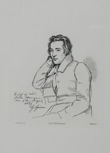 Portræt af digteren Heinrich Heine 1797-1856 Efter Franz Kugler fra 1829, 1854 af Eduard Mandel