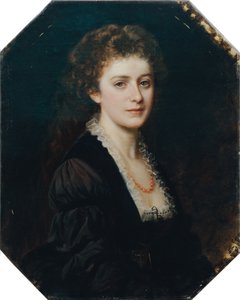 portræt af en dame af Eduard Ritter von Engerth
