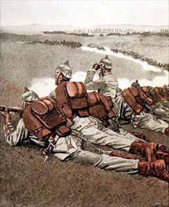 I nærheden af Dieuze, illustration fra et tysk blad, 