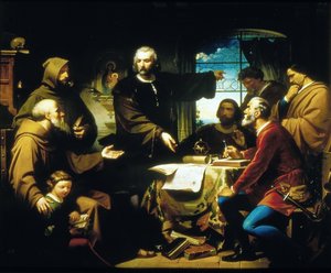 Christopher Columbus i klosteret La Rábida af Eduardo Cano