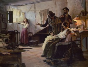 Anarkistens familie på dagen for hans henrettelse af Eduardo Chicharro y Agüera