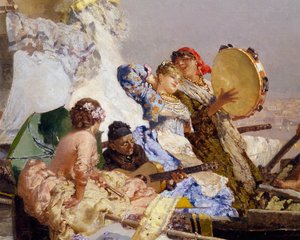 Den nye sang med ord og musik, af Edoardo Dalbono, detaljer af Eduardo Dalbono