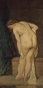 Forlader badet (olie på lærred)