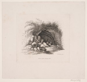 En eneboer i sin hule af Edvard Fortling