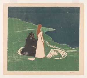 Two Women on the Shore (original titel) af Edvard Munch (signed by artist)