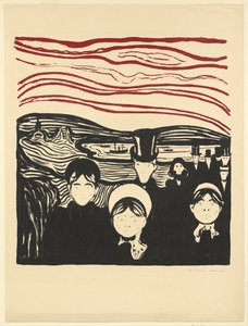 Angst, 1896 af Edvard Munch