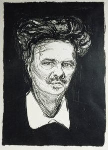 August Strindberg (litho) af Edvard Munch