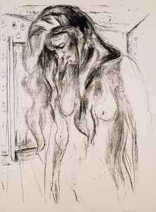 grædende pige; grædende pige af Edvard Munch