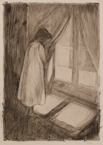 Pigen ved vinduet. 1894 af Edvard Munch
