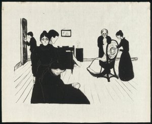 Døden på sygestuen af Edvard Munch