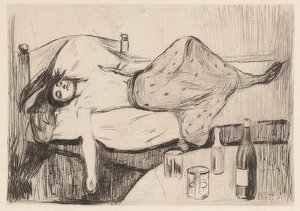 Dagen efter. 1894 af Edvard Munch