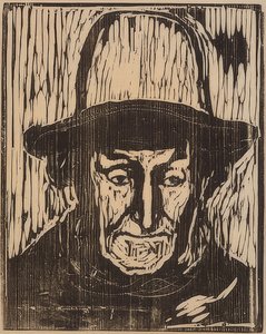 Den gamle fisker. 1897 af Edvard Munch