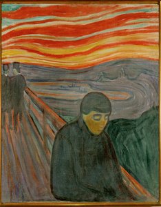 Fortvivlelse (olie på lærred) af Edvard Munch