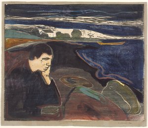 Godaften, Melankoli I af Edvard Munch