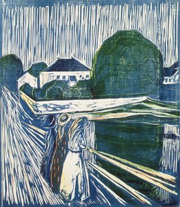 Piger på en bro af Edvard Munch