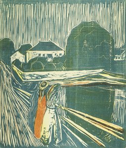 Piger på Broen; pige på broen af Edvard Munch