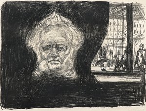 Henrik Ibsen på Café på Grand Hotel, 1902 af Edvard Munch