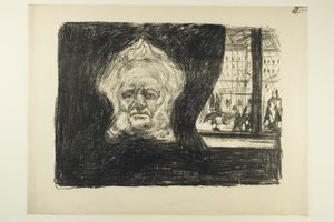 Henrik Ibsen på Grand Café af Edvard Munch