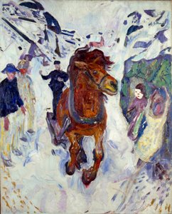 Hestegalopmaleri af Edvard Munch (1863-1944) 1910-1912 Dim. 148x119,5 cm Oslo, Kommunale kunstsamlinger Munch-museet (Musee Munch) af Edvard Munch