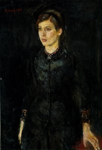 Inger Munch i sort af Edvard Munch