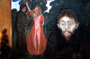 Jalousi, 1895 af Edvard Munch