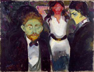 Jalousi Maleri af Edvard Munch (1863-1944) 1907 ca. Sol. 75x97,5 cm Oslo, Kommunale kunstsamlinger Munch-museet (Musee Munch) af Edvard Munch