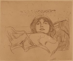 Ung kvinde. 1896 af Edvard Munch