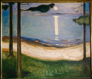 Moonshine (olie på lærred) af Edvard Munch