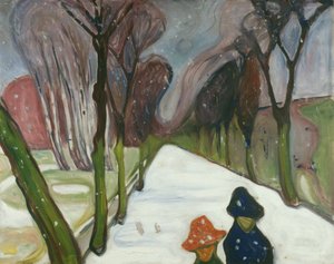 Ny sne på alléen af Edvard Munch