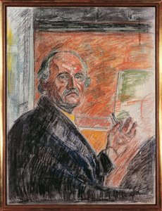 Norge, Oslo, Selvportræt med kridt af Edvard Munch