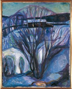 Norge, Oslo, Vinterlandskab, Ekely af Edvard Munch