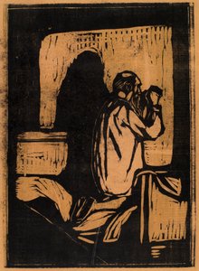 Gammel mand beder af Edvard Munch
