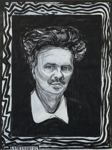 Portræt Strindberg; Portrat Strindberg af Edvard Munch