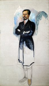 Portræt af Ernest Thiel 1859-1947 af Edvard Munch