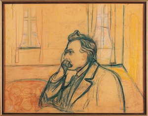 Portræt af Friedrich Nietzsche af Edvard Munch
