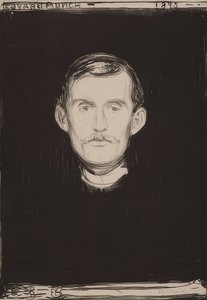Selvportræt. 1895 af Edvard Munch