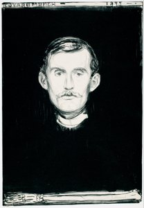 Selvportræt af Edvard Munch
