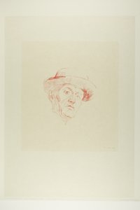 Selvportræt med hat I af Edvard Munch