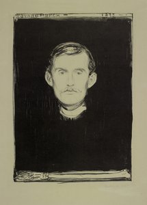 Selvportræt, 1895 af Edvard Munch