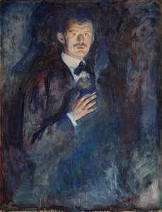 Selvportræt med cigaret af Edvard Munch