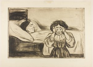 Den døde mor og hendes barn af Edvard Munch