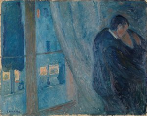 Kysset, 1892. af Edvard Munch