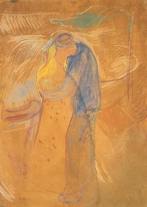 Kysset, 1906-1907. af Edvard Munch